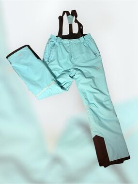 ❄️ 🚨 WINTER CLEARANCE Snowboard Pants, Black Suspenders, reflective stripes